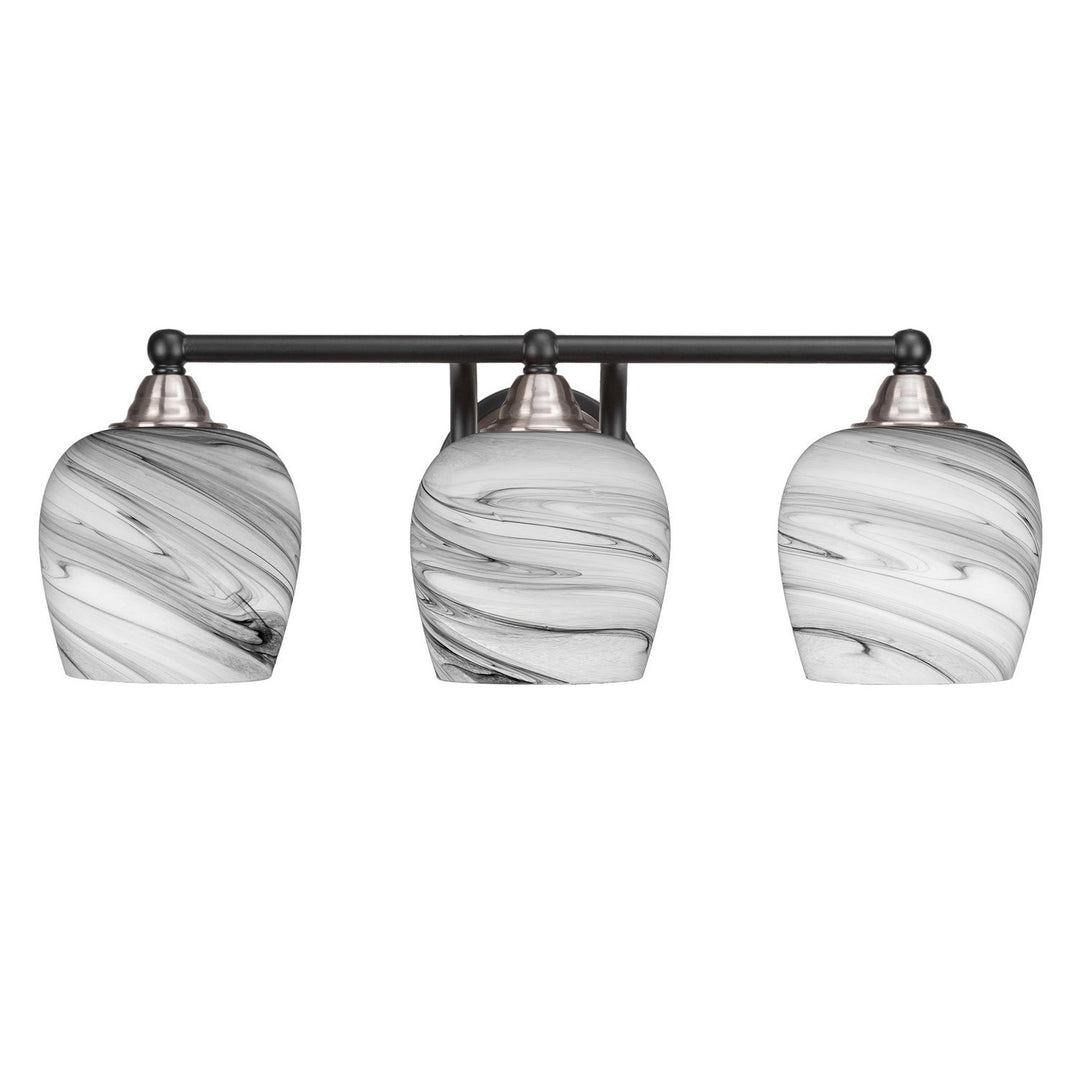 Toltec Paramount 3423-mbbn-4819 Bath Vanity Light 23 in. wide - Matte Black & Brushed Nickel