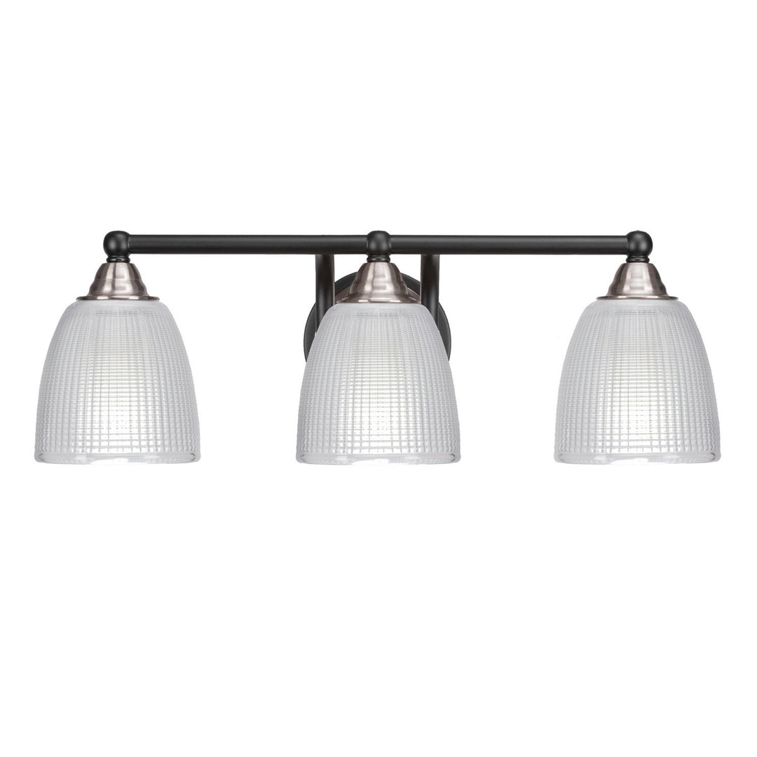Toltec Paramount 3423-mbbn-500 Bath Vanity Light 22 in. wide - Matte Black & Brushed Nickel