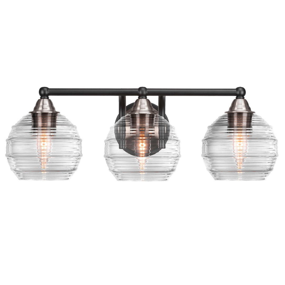 Toltec Paramount 3423-mbbn-5110 Bath Vanity Light 23 in. wide - Matte Black & Brushed Nickel