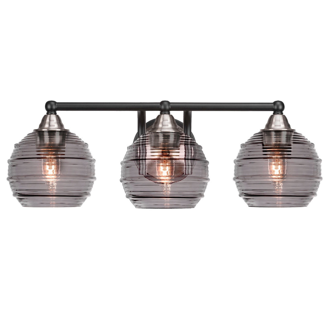 Toltec Paramount 3423-mbbn-5112 Bath Vanity Light 23 in. wide - Matte Black & Brushed Nickel