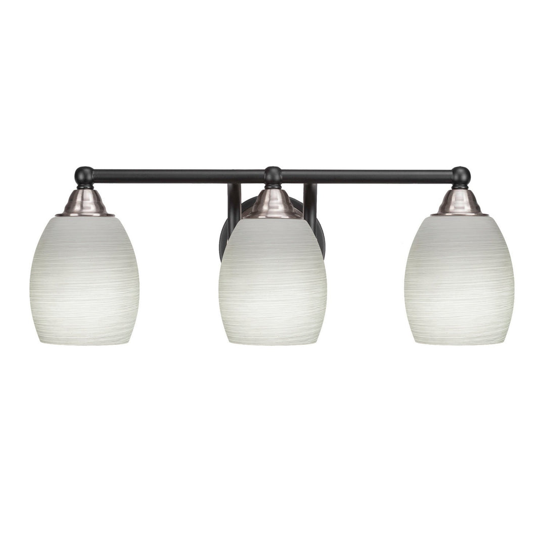 Toltec Paramount 3423-mbbn-615 Bath Vanity Light 22 in. wide - Matte Black & Brushed Nickel