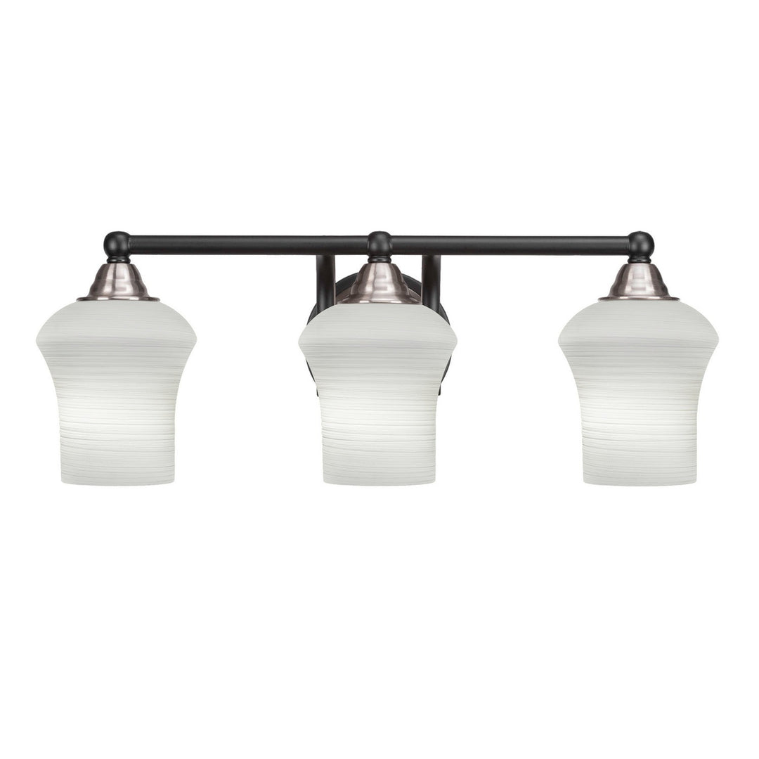 Toltec Paramount 3423-mbbn-681 Bath Vanity Light 22 in. wide - Matte Black & Brushed Nickel