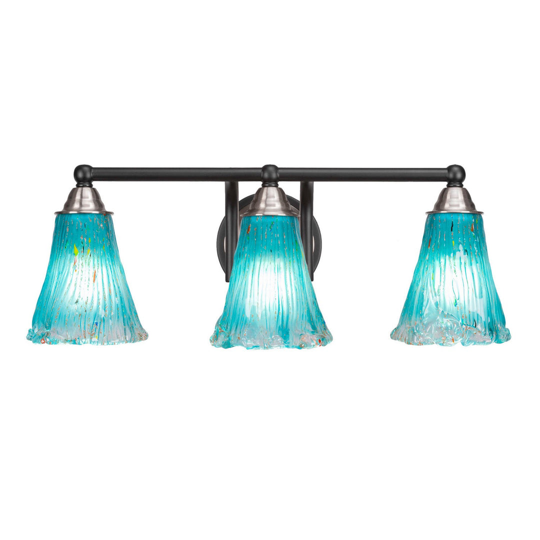 Toltec Paramount 3423-mbbn-725 Bath Vanity Light 22 in. wide - Matte Black & Brushed Nickel