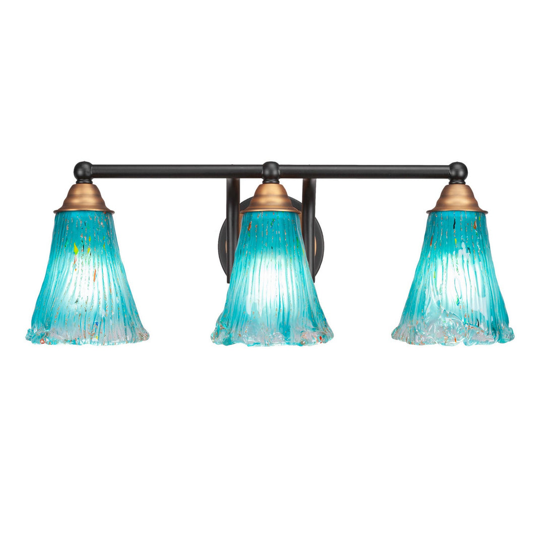 Toltec Paramount 3423-mbbr-725 Bath Vanity Light 22 in. wide - Matte Black & Brass