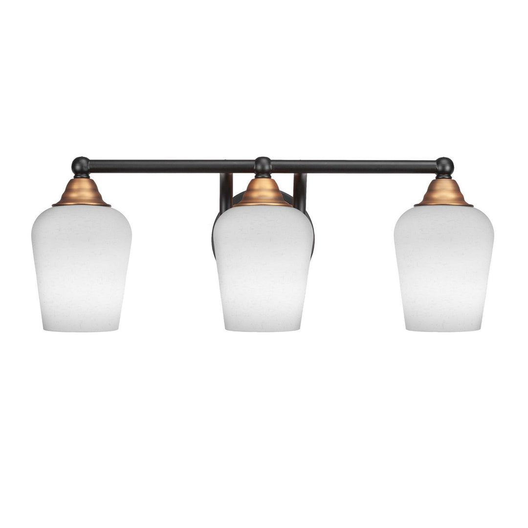 Toltec Paramount 3423-mbbr-211 Bath Vanity Light 22 in. wide - Matte Black & Brass