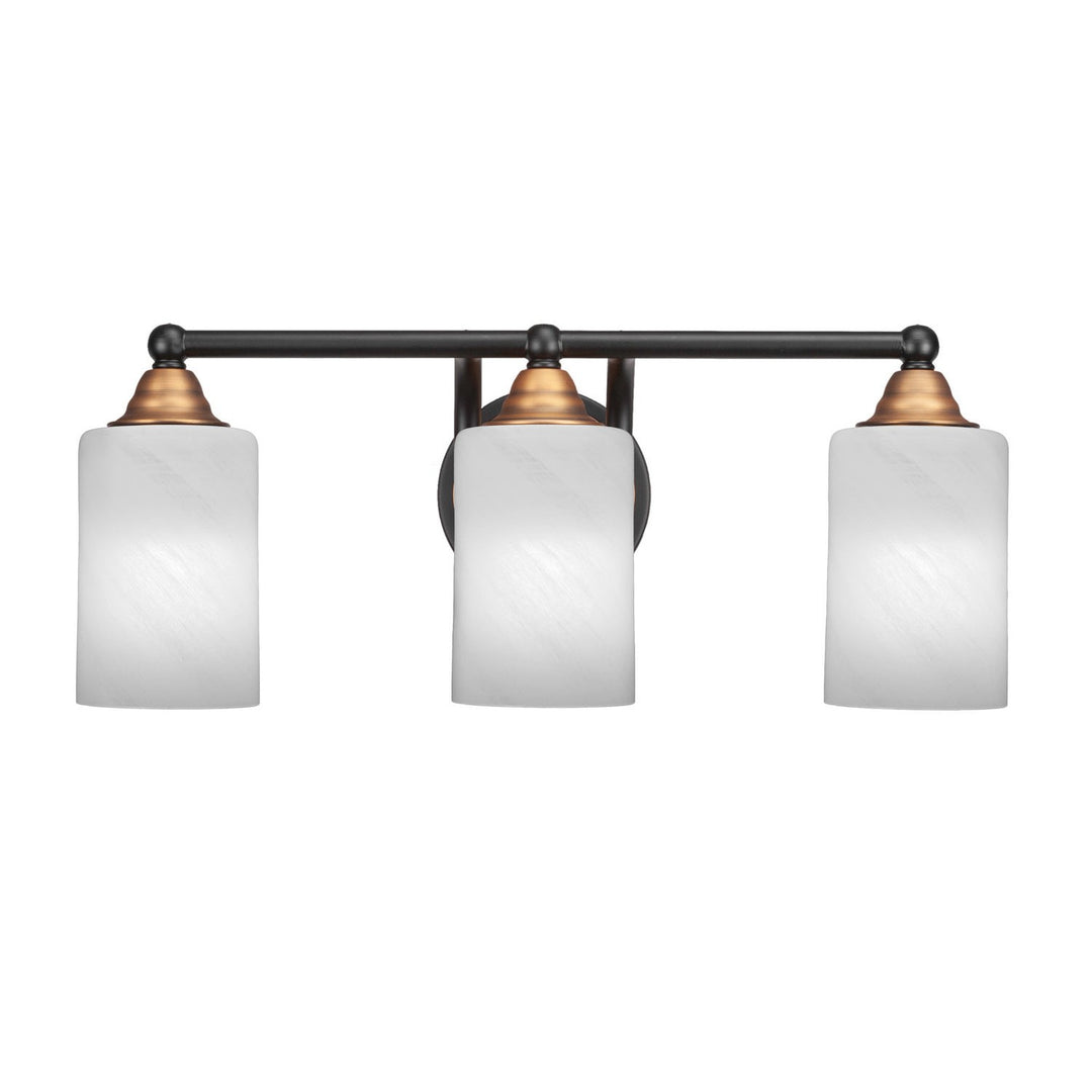 Toltec Paramount 3423-mbbr-3001 Bath Vanity Light 21 in. wide - Matte Black & Brass