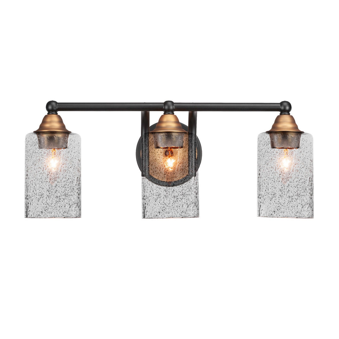 Toltec Paramount 3423-mbbr-3002 Bath Vanity Light 21 in. wide - Matte Black & Brass