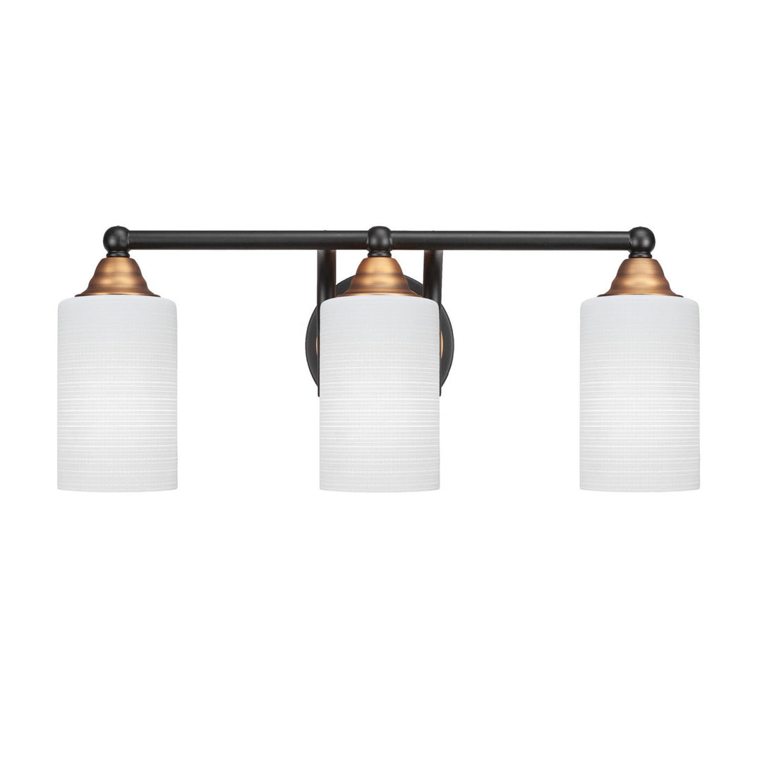 Toltec Paramount 3423-mbbr-4061 Bath Vanity Light 21 in. wide - Matte Black & Brass