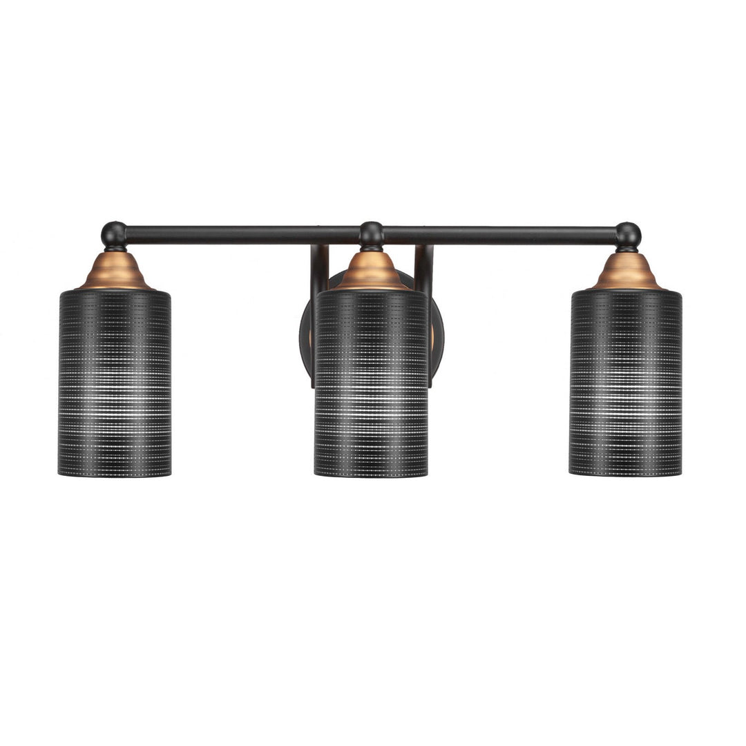 Toltec Paramount 3423-mbbr-4069 Bath Vanity Light 21 in. wide - Matte Black & Brass
