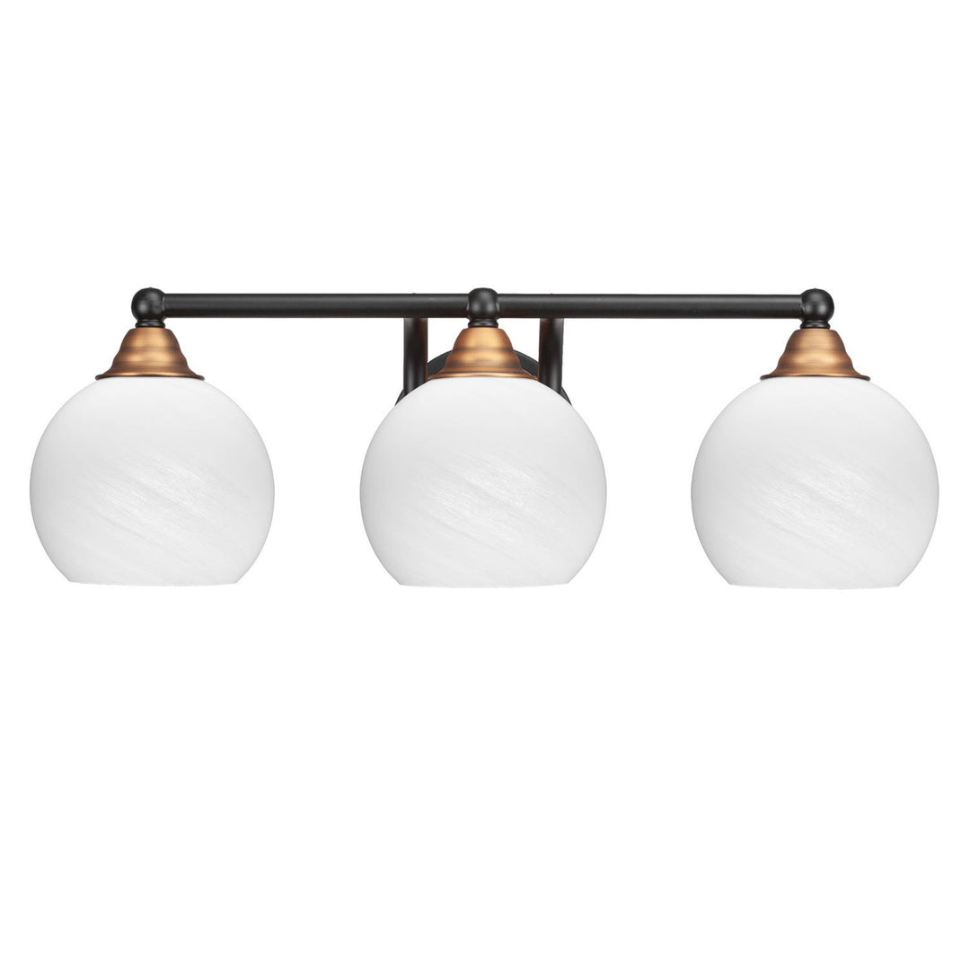 Toltec Paramount 3423-mbbr-4101 Bath Vanity Light 23 in. wide - Matte Black & Brass