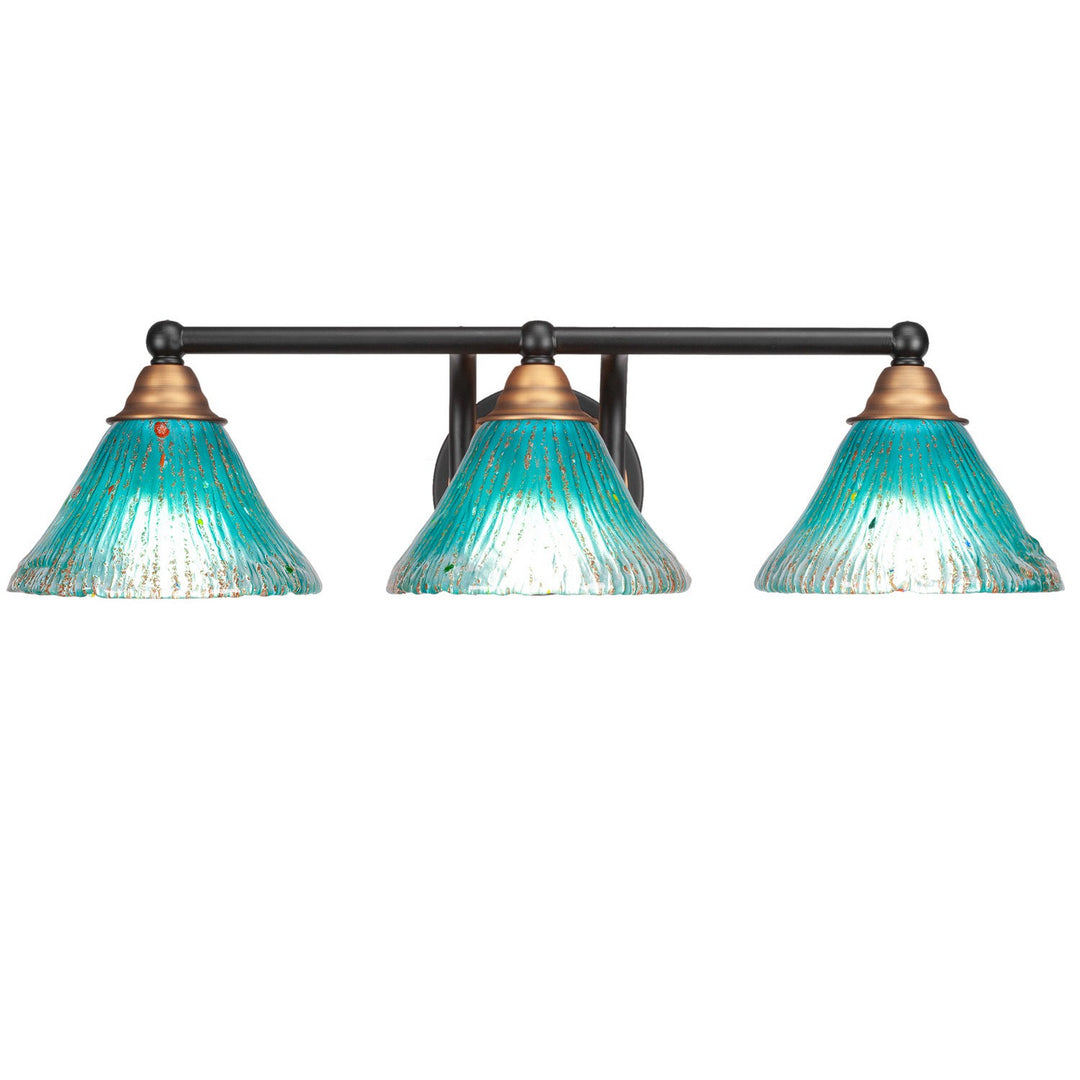 Toltec Paramount 3423-mbbr-458 Bath Vanity Light 24 in. wide - Matte Black & Brass