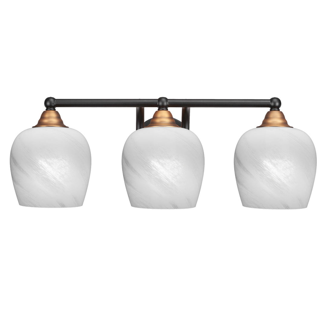 Toltec Paramount 3423-mbbr-4811 Bath Vanity Light 23 in. wide - Matte Black & Brass