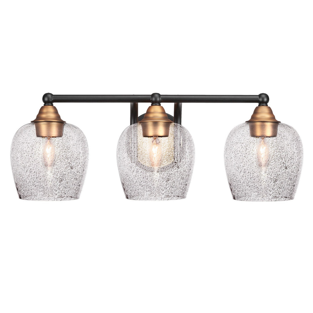 Toltec Paramount 3423-mbbr-4812 Bath Vanity Light 23 in. wide - Matte Black & Brass