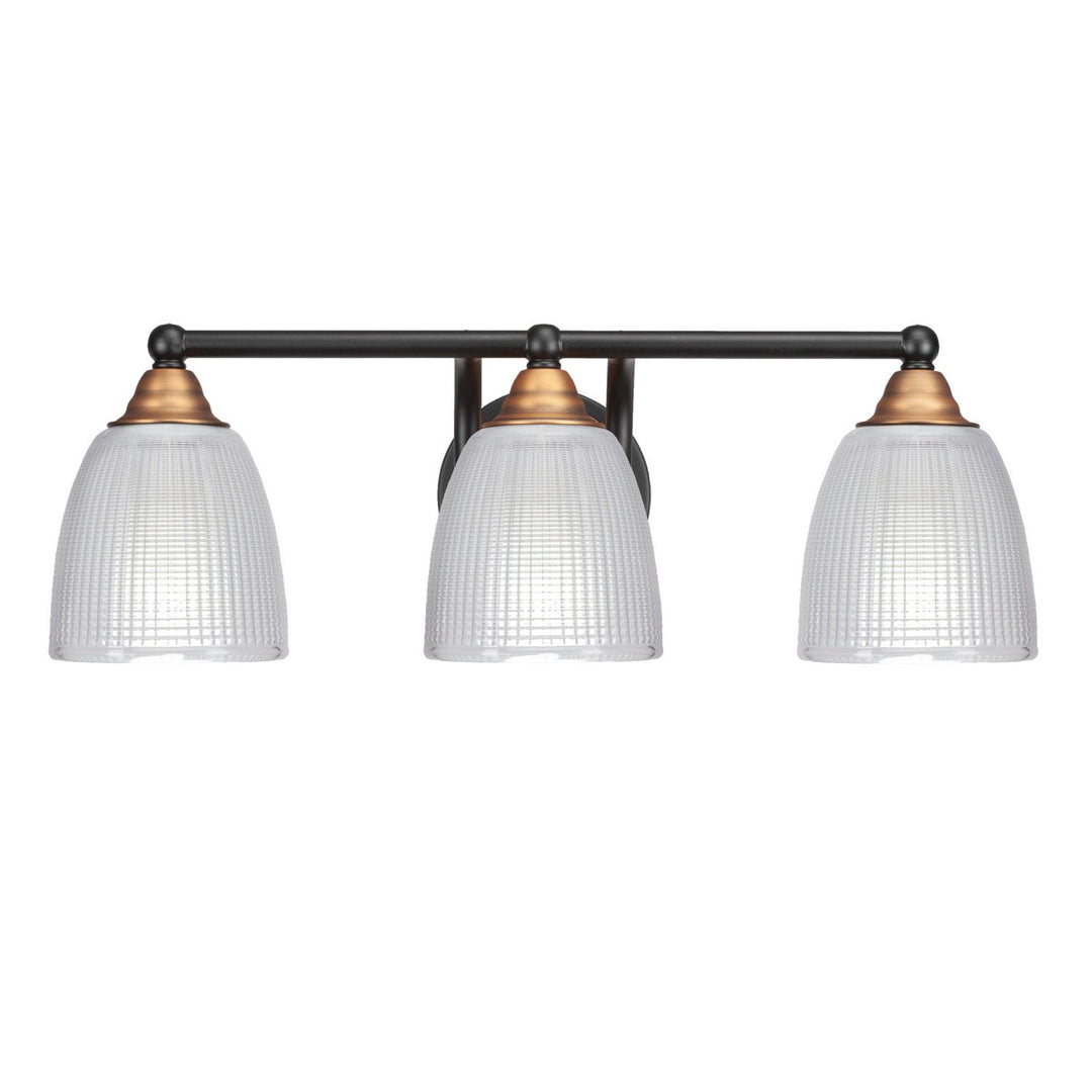 Toltec Paramount 3423-mbbr-500 Bath Vanity Light 22 in. wide - Matte Black & Brass