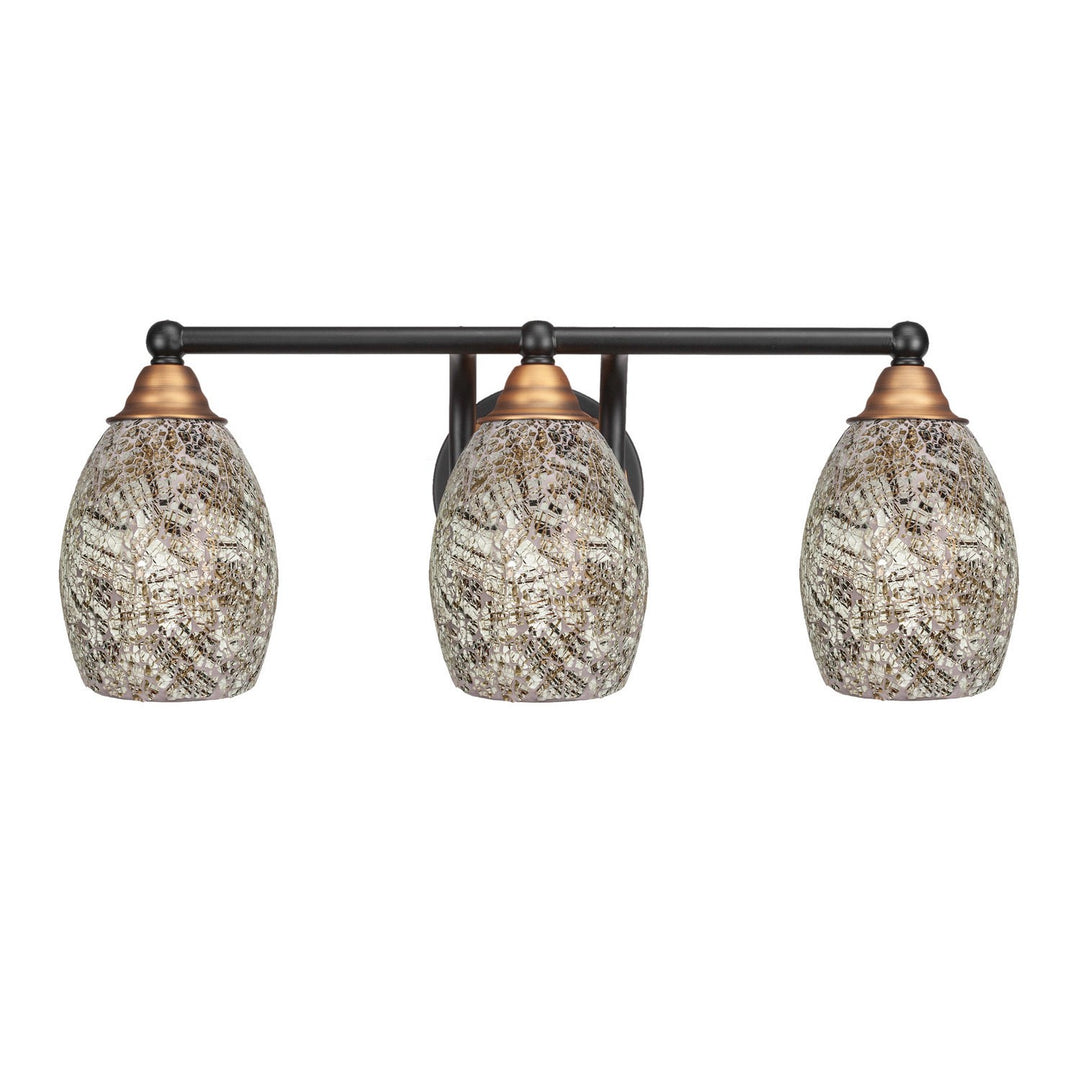Toltec Paramount 3423-mbbr-5054 Bath Vanity Light 22 in. wide - Matte Black & Brass