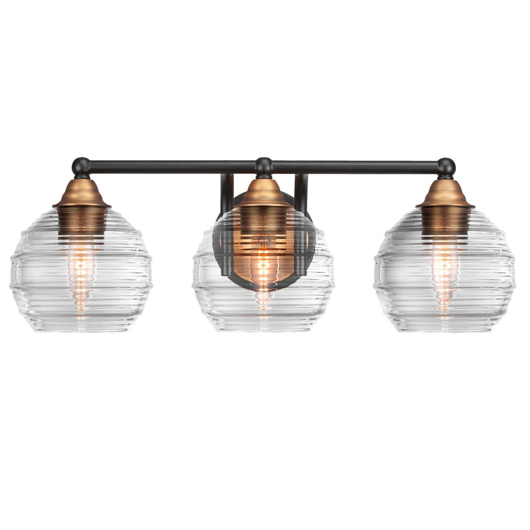 Toltec Paramount 3423-mbbr-5110 Bath Vanity Light 23 in. wide - Matte Black & Brass