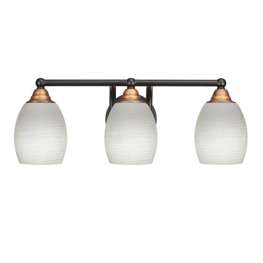 Toltec Paramount 3423-mbbr-615 Bath Vanity Light 22 in. wide - Matte Black & Brass