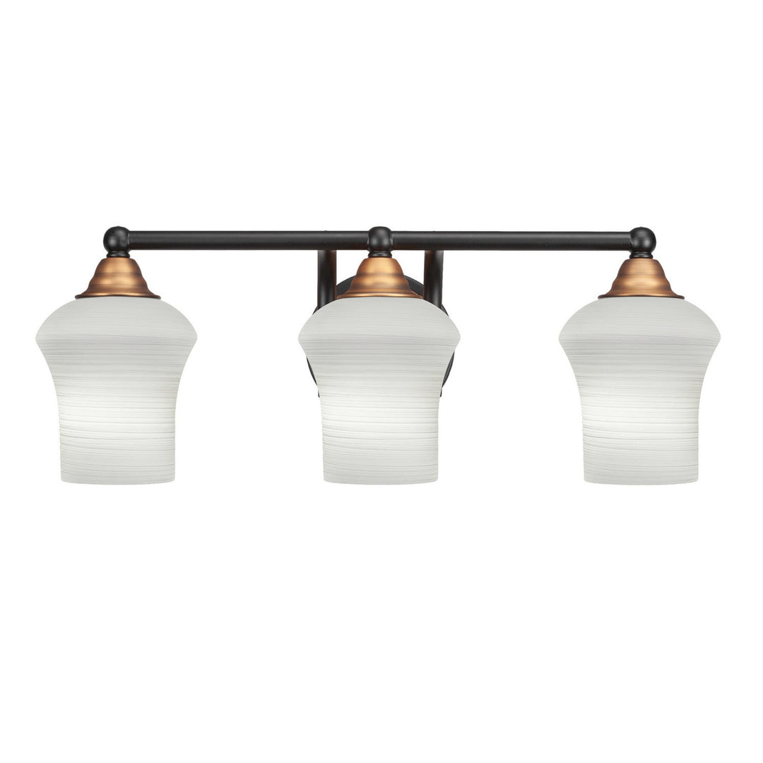 Toltec Paramount 3423-mbbr-681 Bath Vanity Light 22 in. wide - Matte Black & Brass