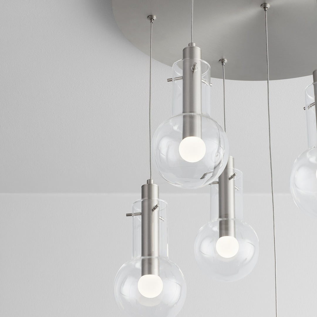Oxygen Primo 3-674-24 Chandelier Light - Satin Nickel