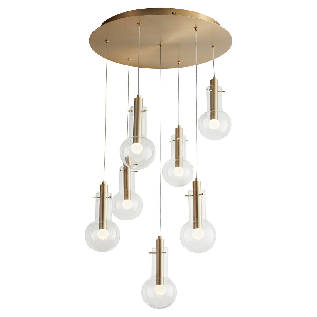 Oxygen Primo 3-674-40 Chandelier Light - Aged Brass
