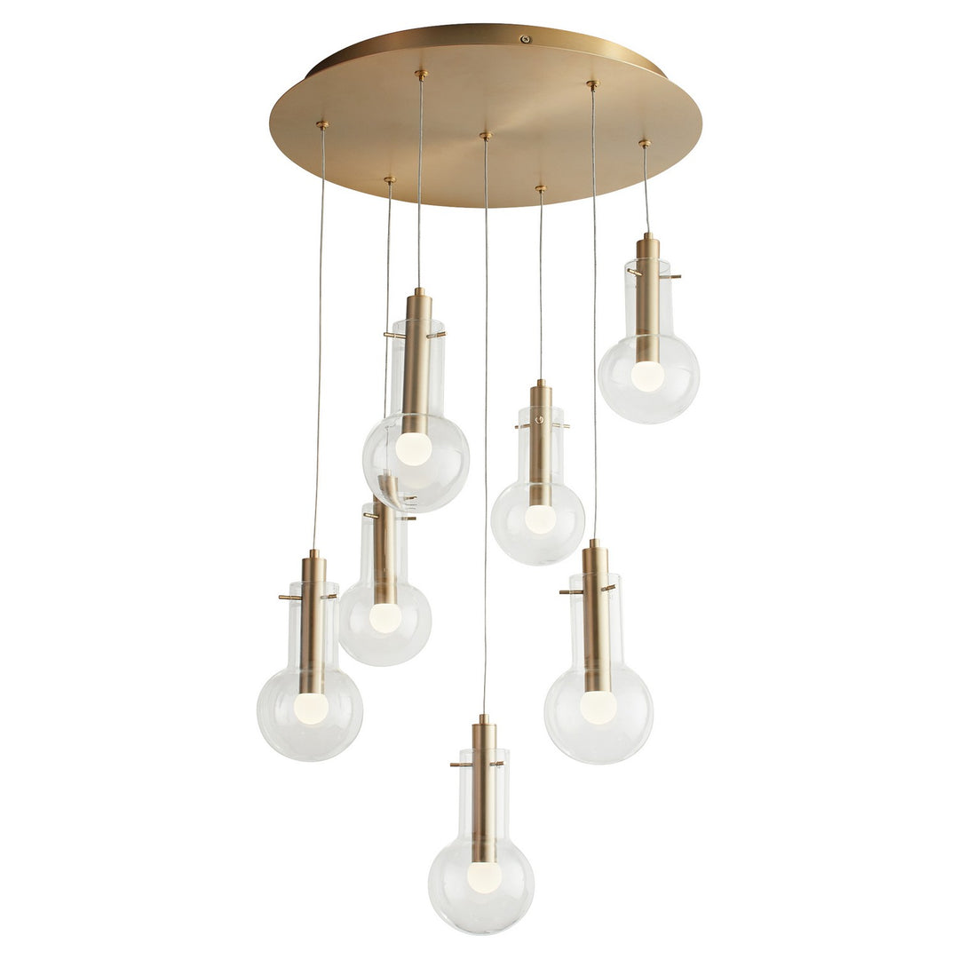 Oxygen Primo 3-674-40 Chandelier Light - Aged Brass