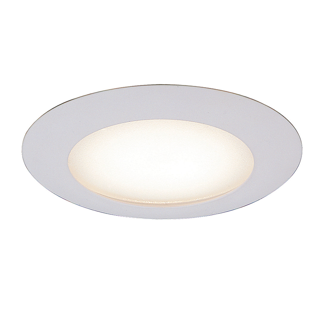 Designers Fountain EVRT70WH Incandescent Recess 6`` Poly Shower Trim Recessed Light White