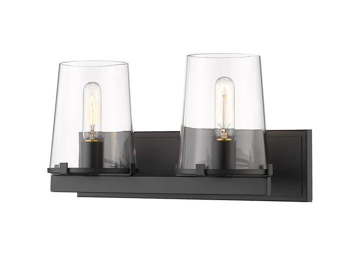 Z-Lite Callista 3032-2V-MB Bath Vanity Light 19 in. wide - Matte Black