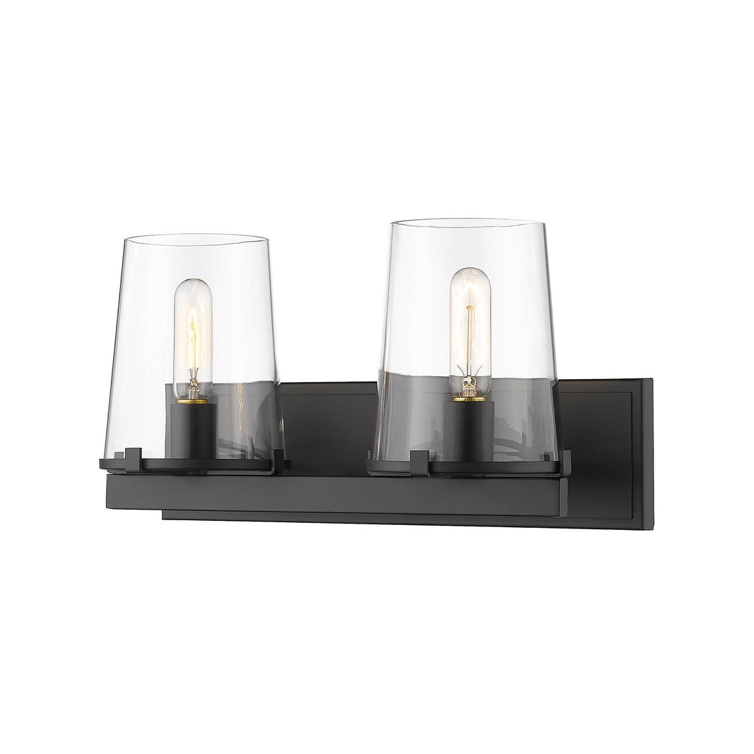 Z-Lite Callista 3032-2V-MB Bath Vanity Light 19 in. wide - Matte Black