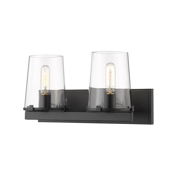 Z-Lite Callista 3032-2V-MB Bath Vanity Light 19 in. wide - Matte Black