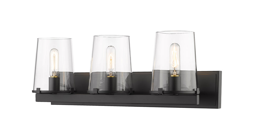 Z-Lite Callista 3032-3V-MB Bath Vanity Light 28 in. wide - Matte Black