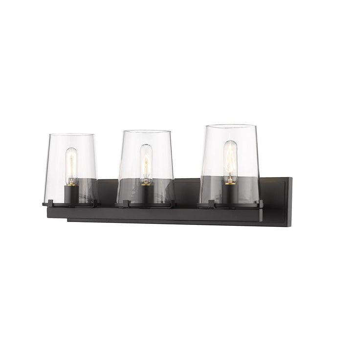 Z-Lite Callista 3032-3V-MB Bath Vanity Light 28 in. wide - Matte Black
