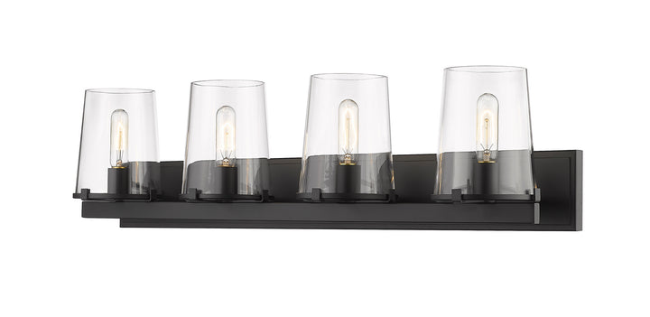Z-Lite Callista 3032-4V-MB Bath Vanity Light 38 in. wide - Matte Black