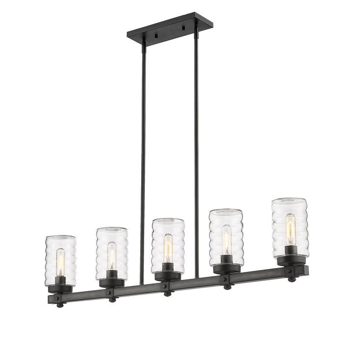 Z-Lite Tahoe 588-5L-ABB Pendant Light - Ashen Barnboard