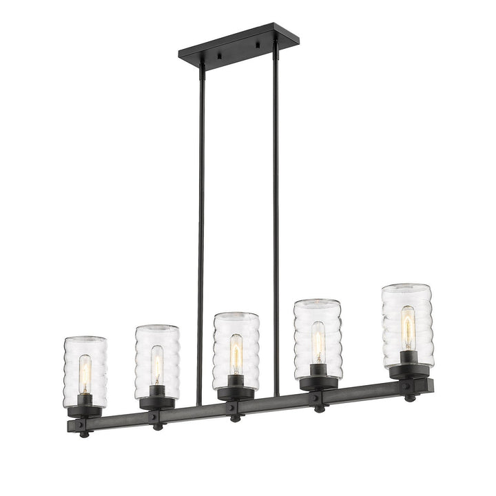 Z-Lite Tahoe 588-5L-ABB Pendant Light - Ashen Barnboard