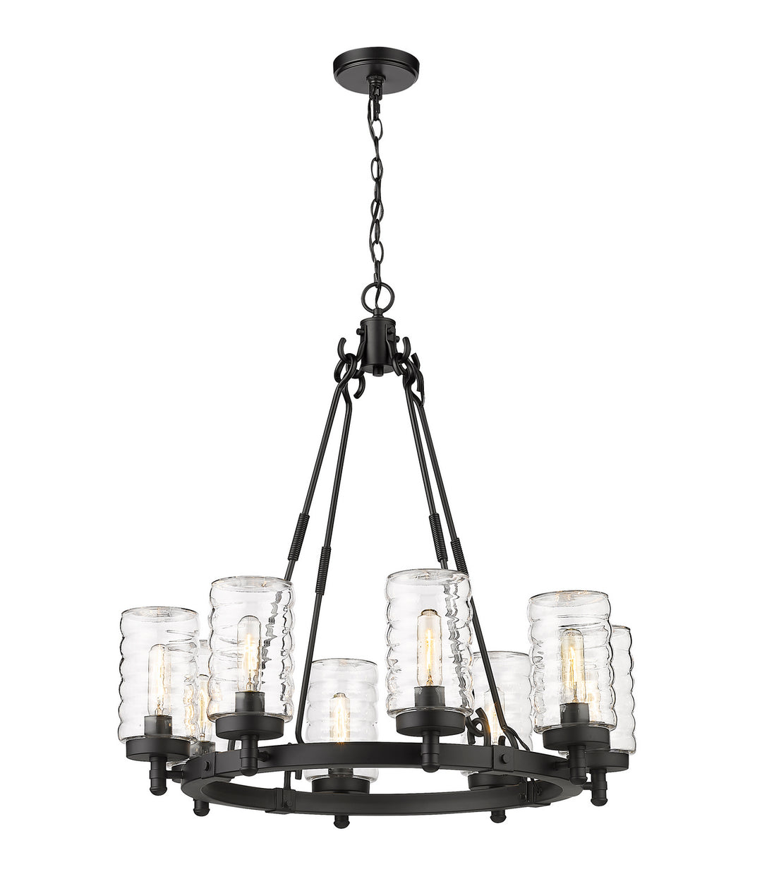 Z-Lite Tahoe 588-8BK Chandelier Light - Matte Black