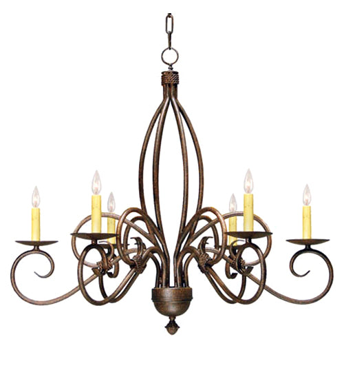 Meyda Tiffany Squire 115990 Chandelier Light - Vintage Copper