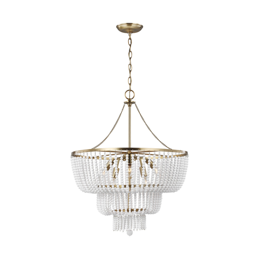 Visual Comfort Studio Jackie 3180706EN-848 Chandelier Light - Satin Brass