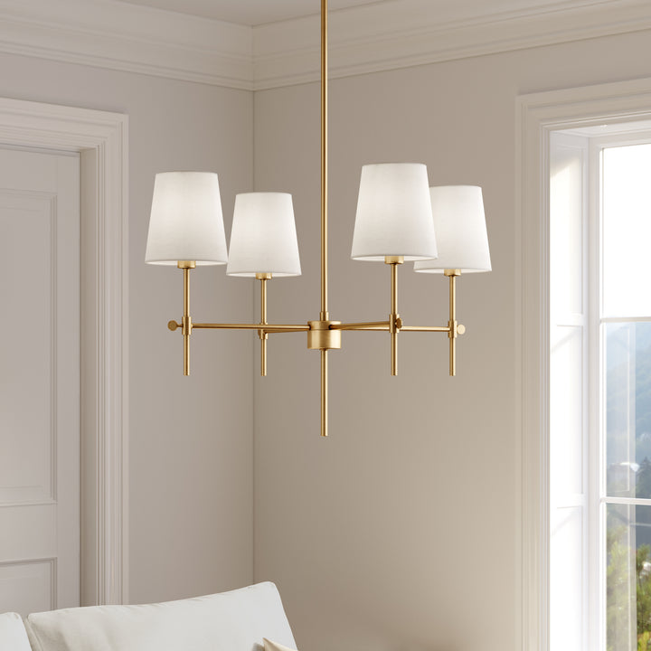 Visual Comfort Studio Baker 3187204-848 Chandelier Light - Satin Brass