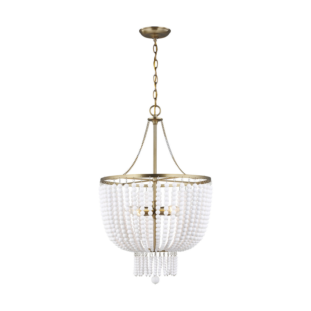 Visual Comfort Studio Jackie 5180704EN-848 Chandelier Light - Satin Brass