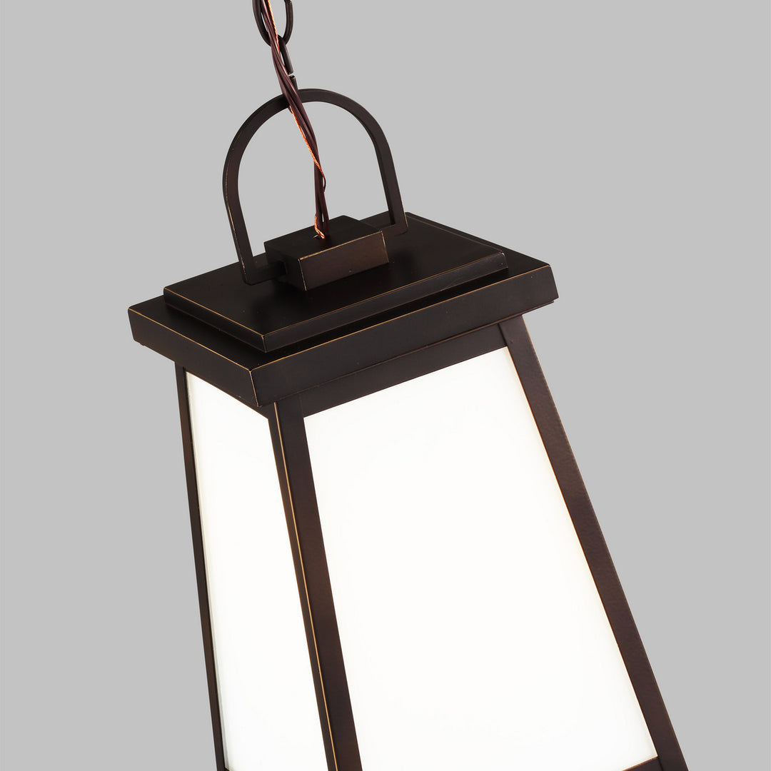 Visual Comfort Studio 6248401EN3-71 Founders One Light Outdoor Pendant Outdoor Bronze / Dark