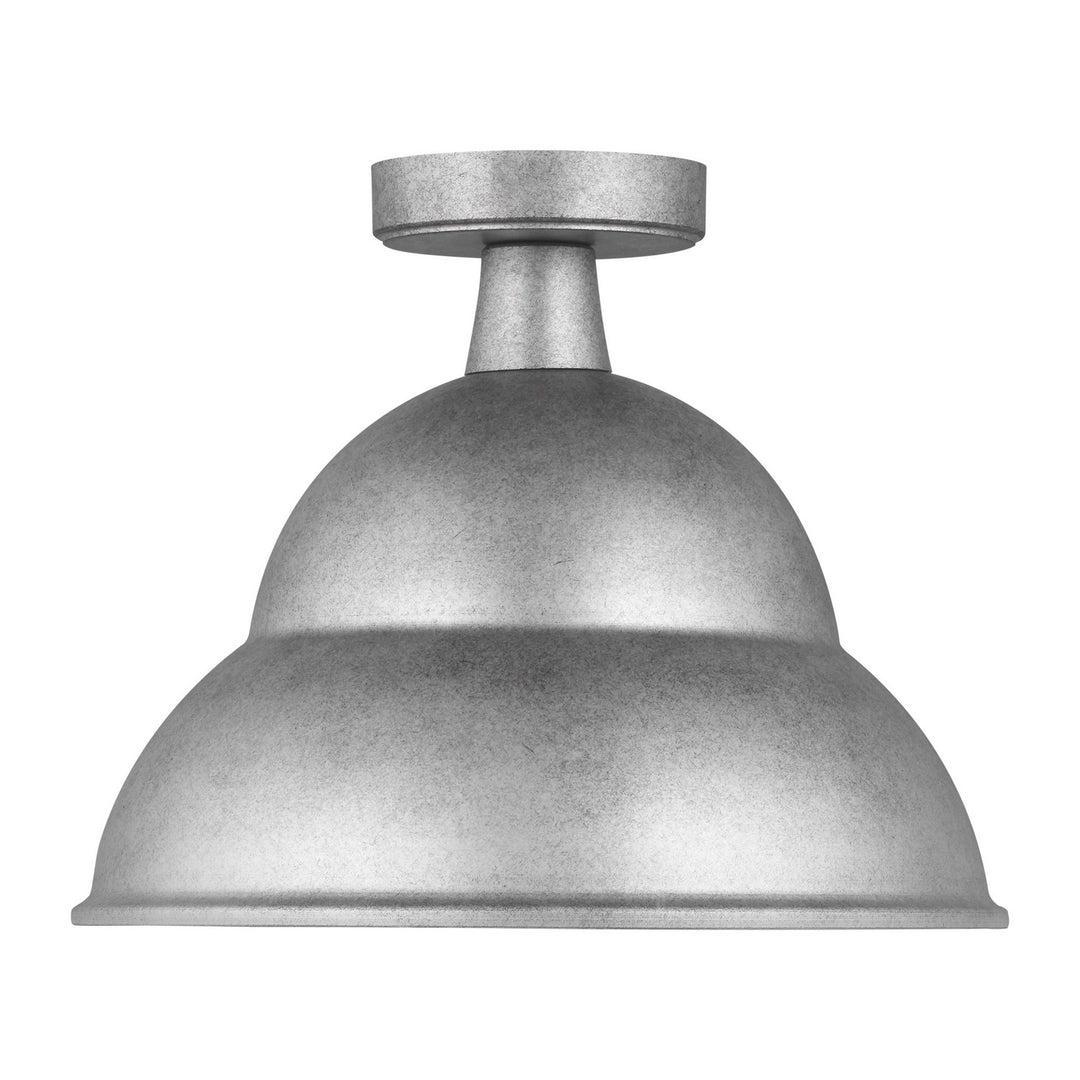 Visual Comfort Studio 7836701-57 Barn Light One Light Outdoor Flush Mount Outdoor Pewter, Nickel, Silver
