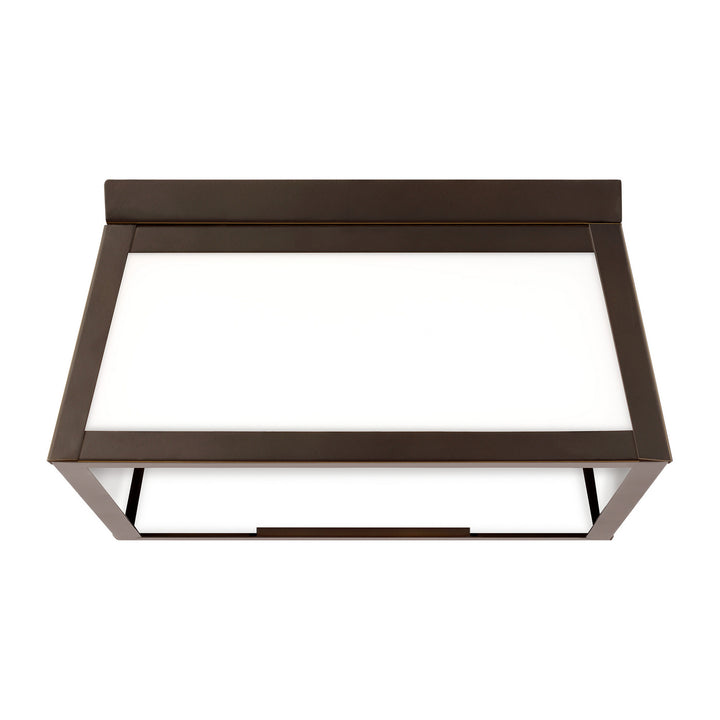 Visual Comfort Studio 7848402-71 Founders Two Light Outdoor Flush Mount Outdoor Bronze / Dark