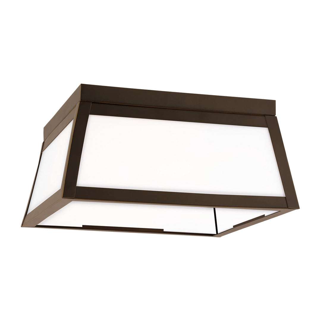 Visual Comfort Studio 7848402-71 Founders Two Light Outdoor Flush Mount Outdoor Bronze / Dark