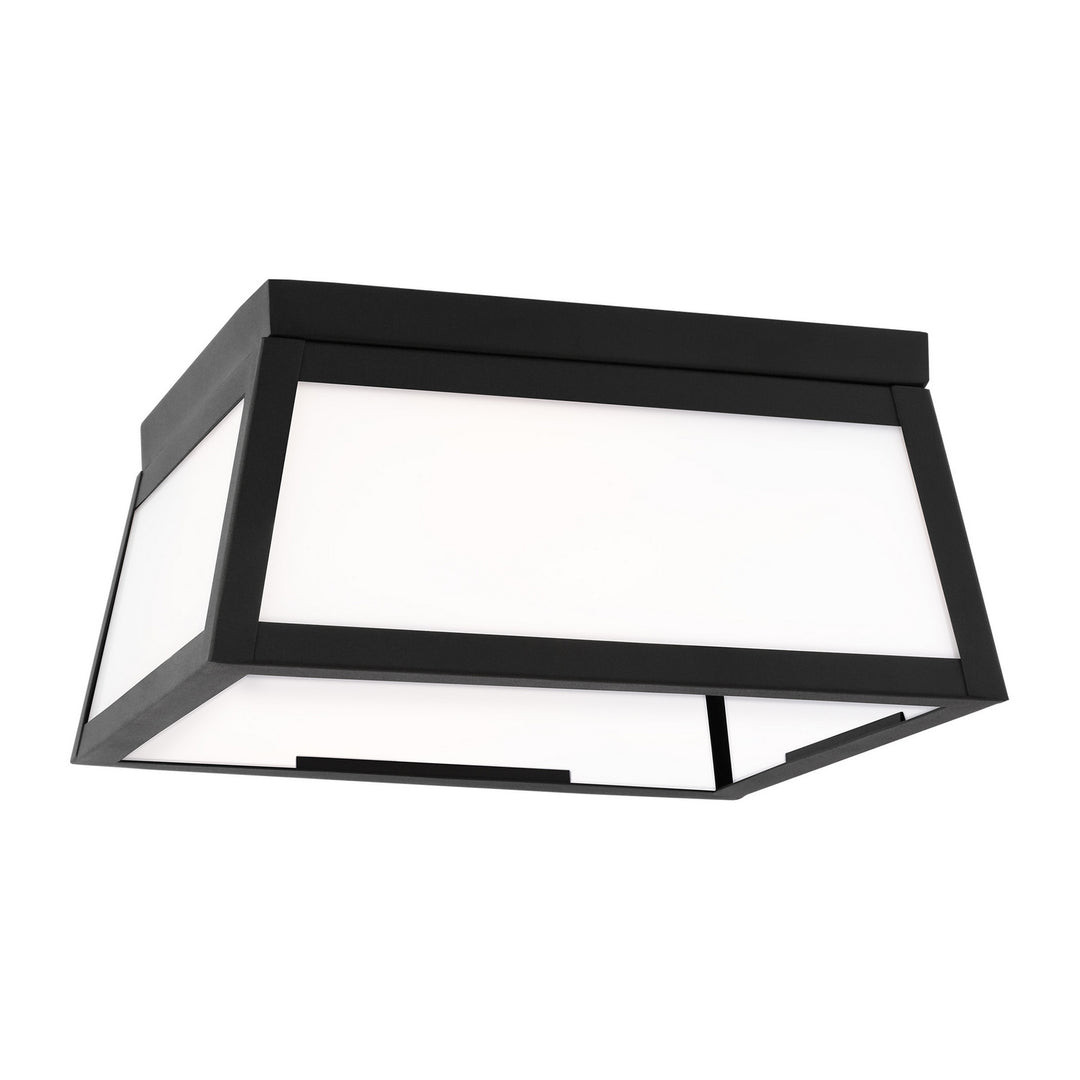 Visual Comfort Studio 7848402EN3-12 Founders Two Light Outdoor Flush Mount Outdoor Black