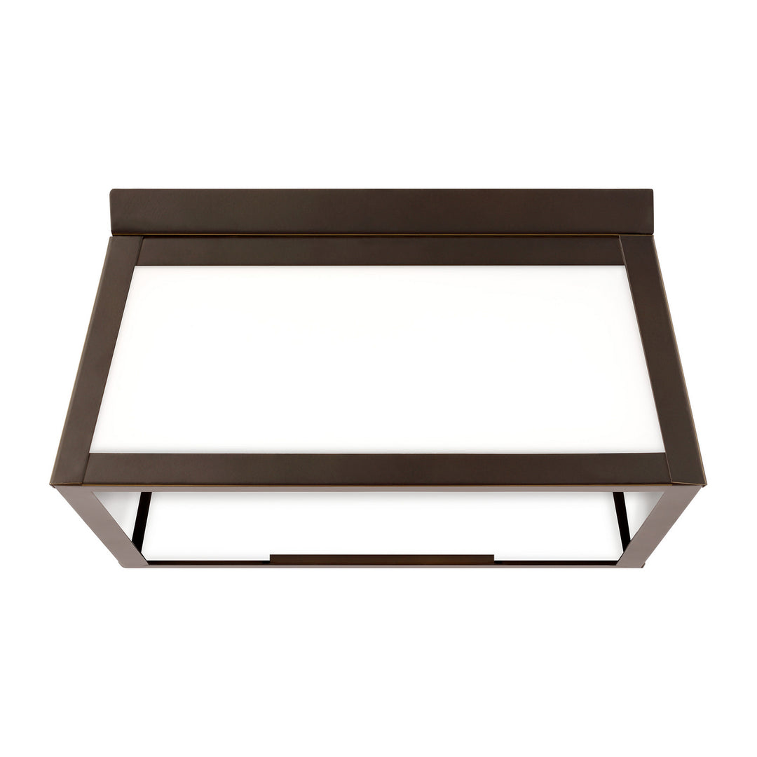 Visual Comfort Studio 7848402EN3-71 Founders Two Light Outdoor Flush Mount Outdoor Bronze / Dark
