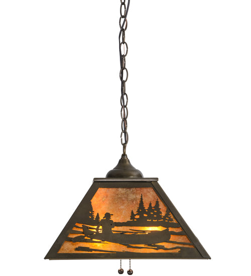 Meyda Tiffany Canoe At Lake 116147 Pendant Light - Antique Copper