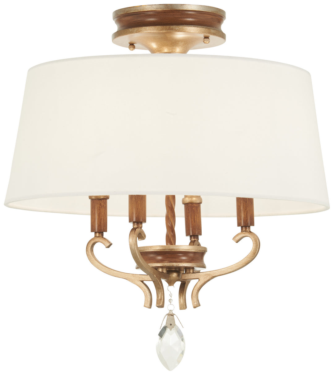 Metropolitan Magnolia Manor N6552-690 Ceiling Light - Pale Gold W/ Distressed Bronze