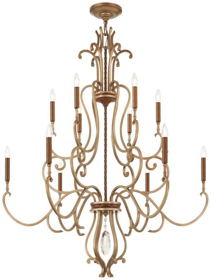 Metropolitan Magnolia Manor N6559-690 Chandelier Light - Pale Gold W/ Distressed Bronze