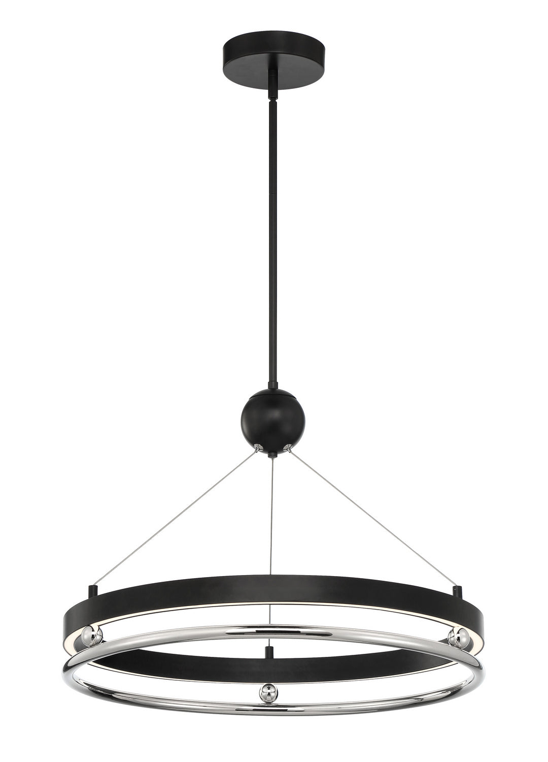 Metropolitan Grande Illusion N7993-572-L Chandelier Light - Coal W/ Polished Nickel Highli