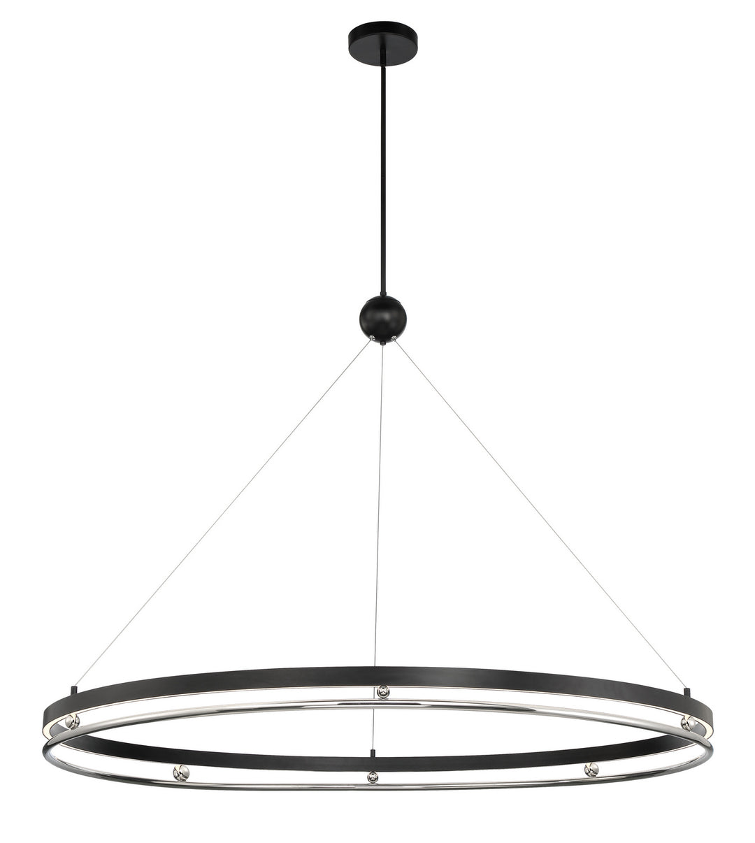 Metropolitan Grande Illusion N7996-572-L Chandelier Light - Coal W/ Polished Nickel Highli